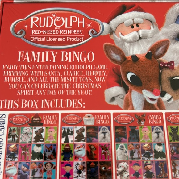 Rudolph The Red Nosed Reindeer Family Bingo Game New Sealed Box - Picture 9 of 9